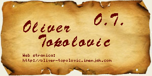 Oliver Topolović vizit kartica